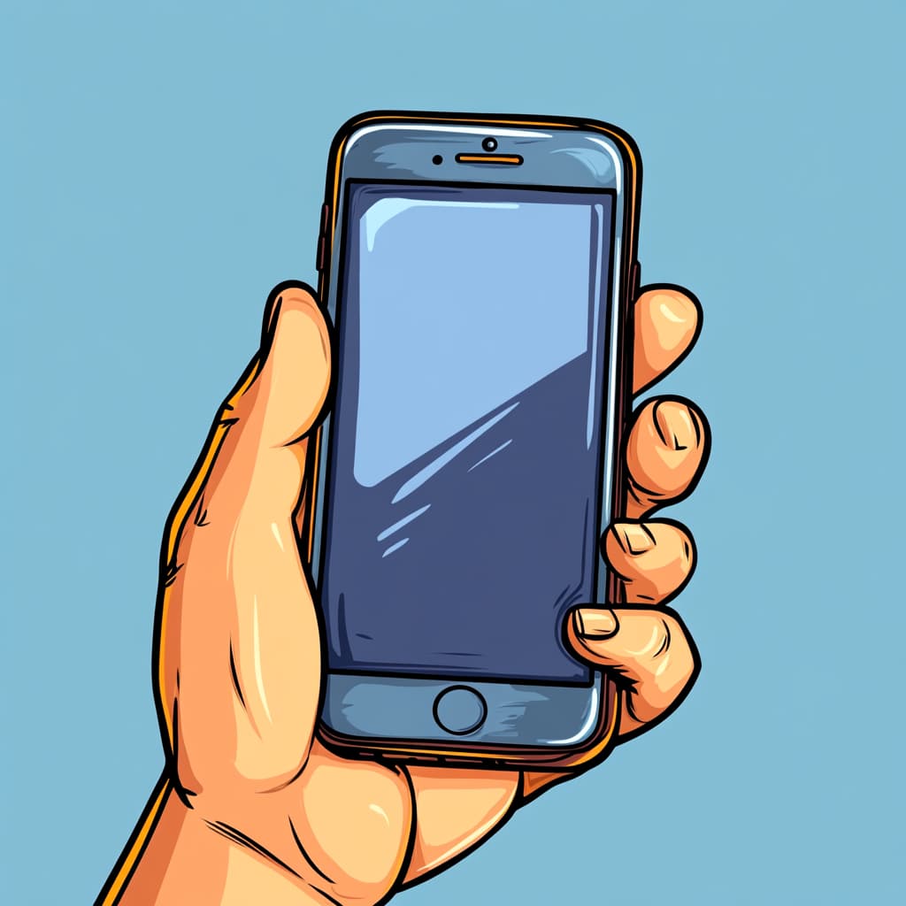 traveller3017 modern cartoon styleA phone is placed within reac 5a50edea 4a90 406a 86ec 38042b7c921c